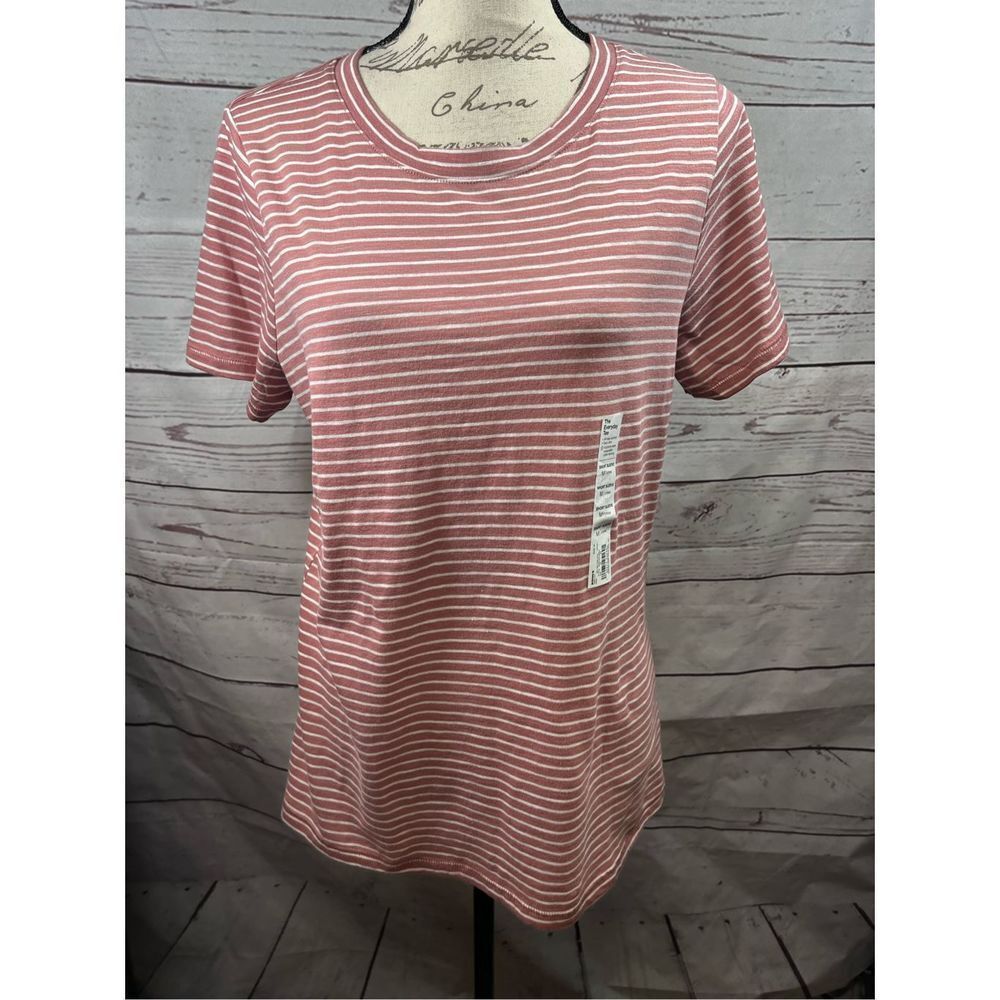 Sonoma medium pink and white stripped t shirt NWT-2297